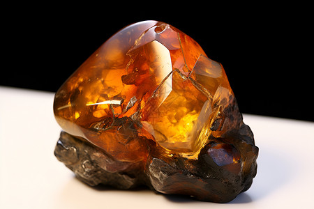 天然矿物的琥珀宝石背景图片