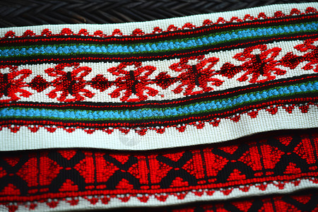 传统手绣布背景图片