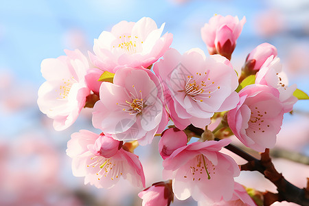 美丽的杏花美丽的粉色花朵高清图片