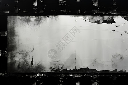 破碎的黑白墙壁背景图片