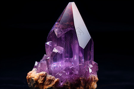天然矿物的紫水晶宝石背景图片