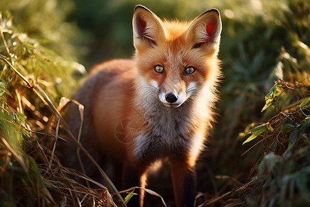 野生动物的小狐狸背景图片