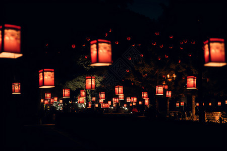 传统节日的灯笼背景图片