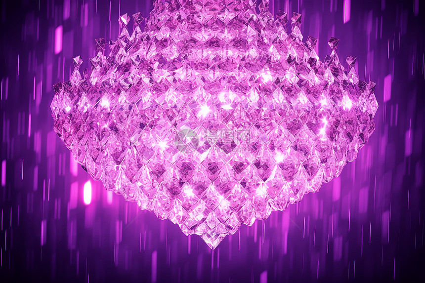 奢华闪耀的紫水晶吊灯图片