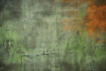 肮脏绿色墙壁墙上生锈的照片背景