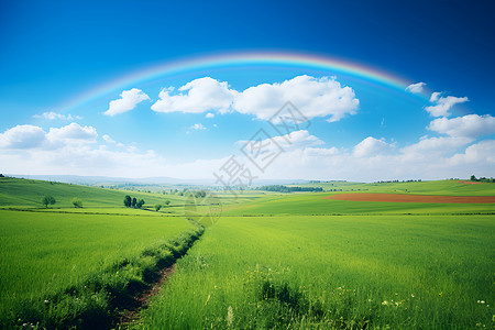 美丽的彩虹背景图片