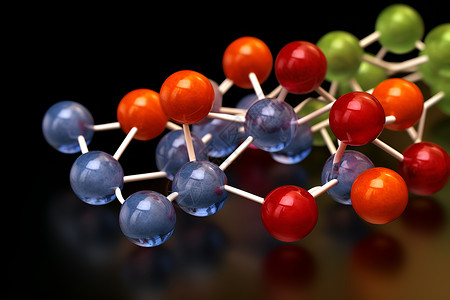 化学模型素材五彩斑斓的基因模型背景