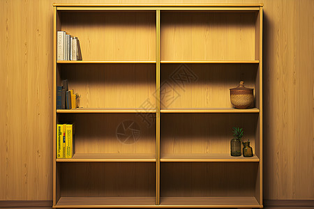 木制的书架背景图片
