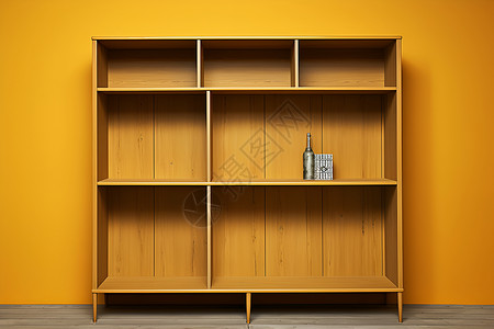 空白的木制书架背景图片