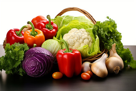 丰收季节的蔬菜背景图片