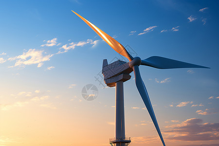 田野中的风力涡轮机背景图片