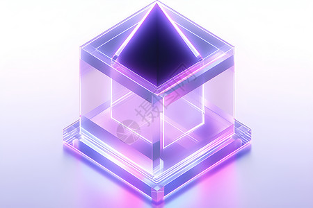 水晶ICON魅力的高科技立方体设计图片