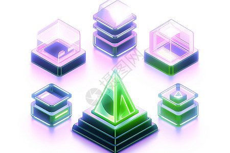 立方体的工业设计背景图片