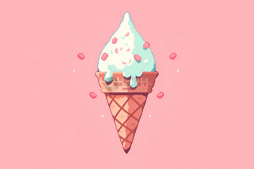 白色冰淇淋图片