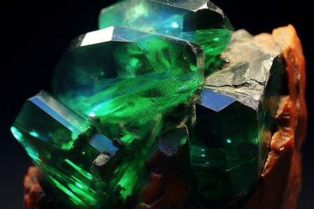 天然矿物的翡翠绿宝石背景图片