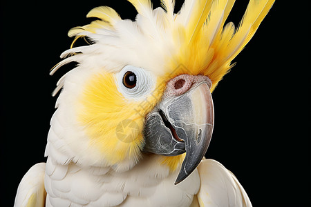 洁白羽毛的鹦鹉动物背景图片