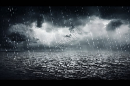 在凤琉湖暴雨打在湖面上设计图片