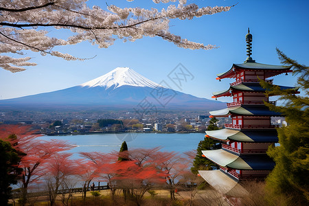 日式建筑背景图片