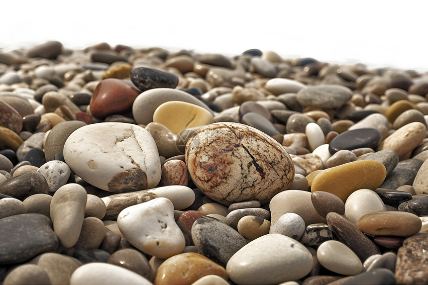 户外河滩上的石头图片