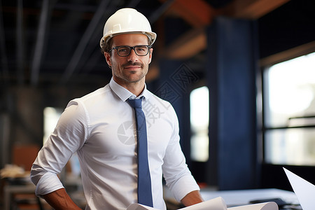 眼镜领带建筑工程师背景