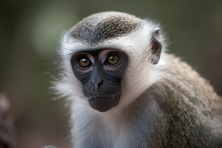 灰色毛发的猴子背景图片