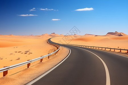 沙漠中的道路背景图片