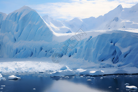 冬季户外壮观的冰山背景图片