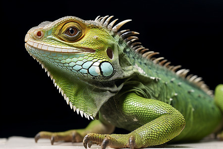 青舌蜥一只绿色的蜥蜴背景