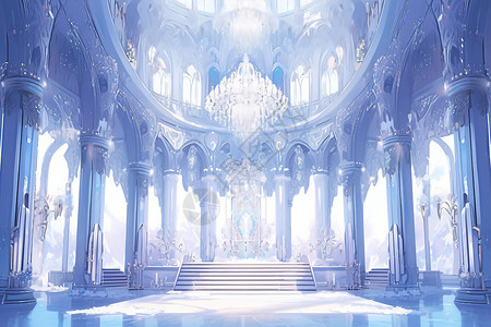 冰雪宫殿背景图片