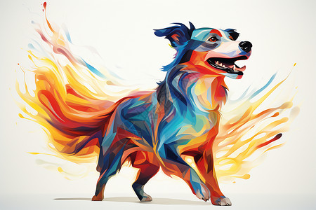 彩色的狗背景图片