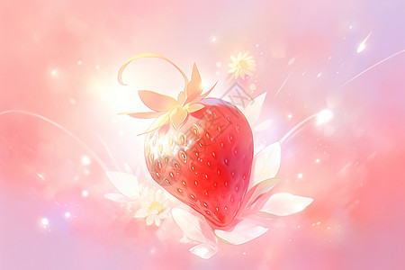 神秘的草莓背景图片