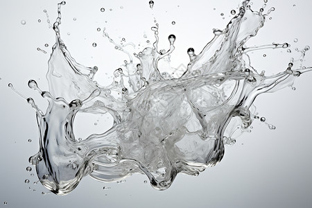 透明的液体水花背景图片