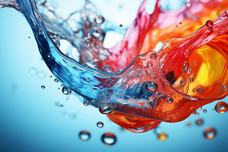彩色美丽漂浮点点免费下载绚丽水中漂浮的彩色物体设计图片