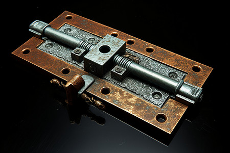 金属门锁铁锁百螺栓高清图片