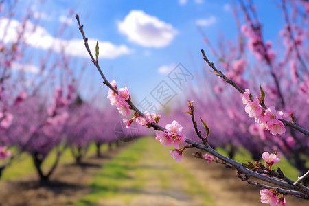 粉色花树花树美丽高清图片