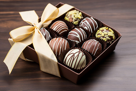 巧克力包装展示精美包装的巧克力背景