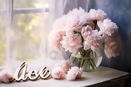 粉色牡丹花背景图片