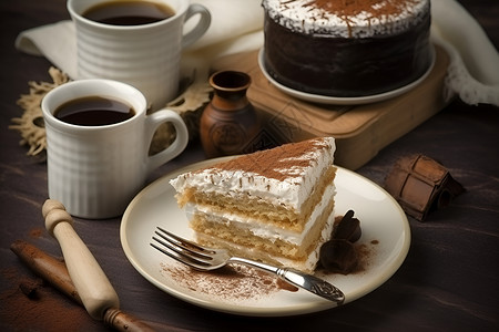 一块美味的蛋糕背景图片