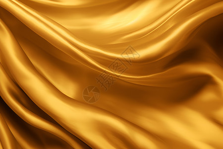 金色丝绸帷幕金色丝绸的细腻之美背景