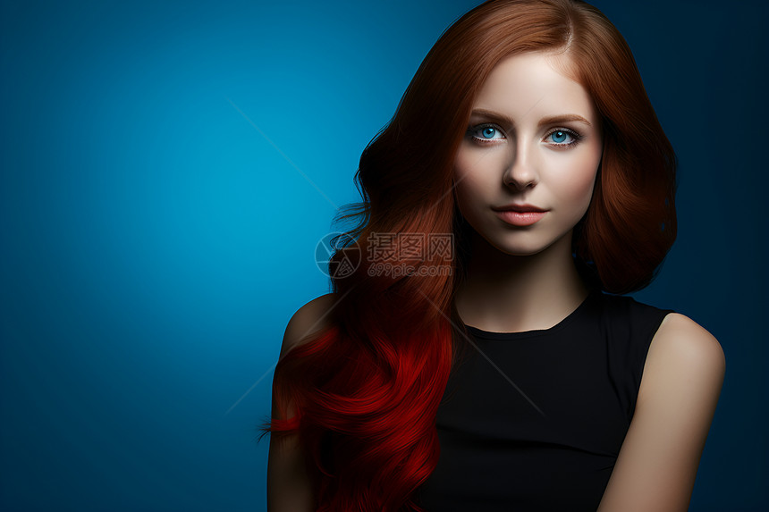 美丽的红发佳人图片