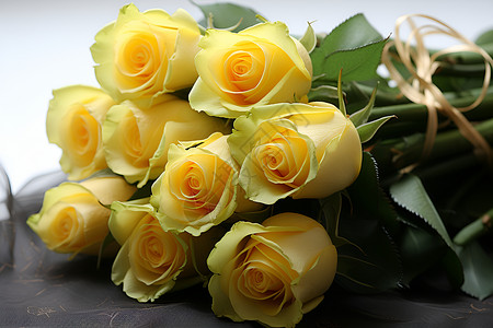 黄色玫瑰花背景图片