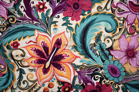 彩色墙纸彩色的花卉背景