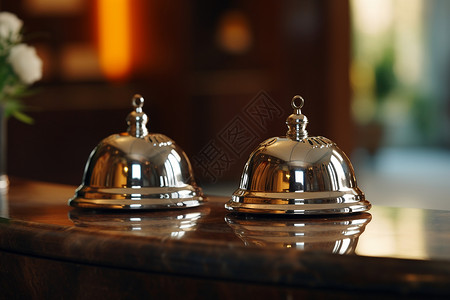 酒店大堂里的服务铃背景图片