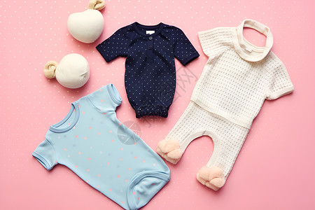 布料衣服素材可爱的婴儿服饰背景