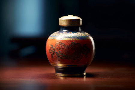 雅致的陶瓷罐背景图片