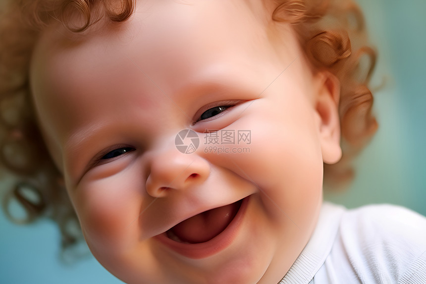 笑声爽朗的婴儿图片