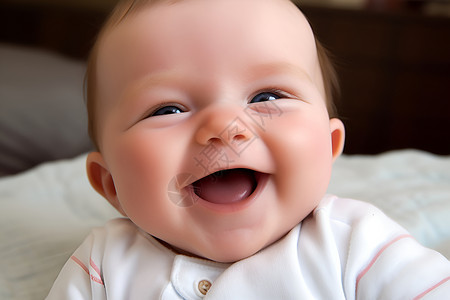 可爱笑容的宝宝背景图片