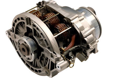 现代金属引擎零件背景图片