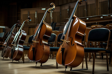 一排大提琴现代音乐高清图片
