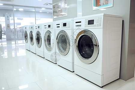 现代洗衣机背景图片